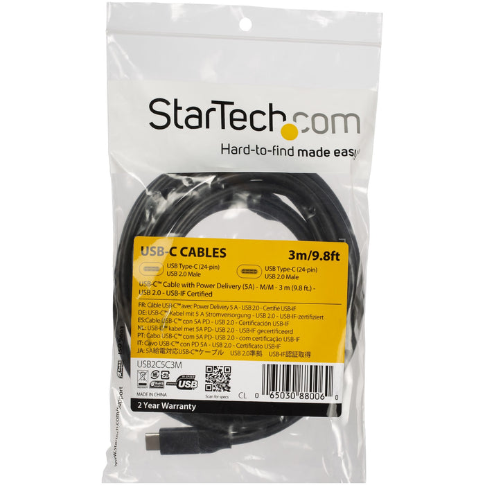 EAN 0065030880060 - StarTech.com USB2C5C3M cable USB Negro imagen 5