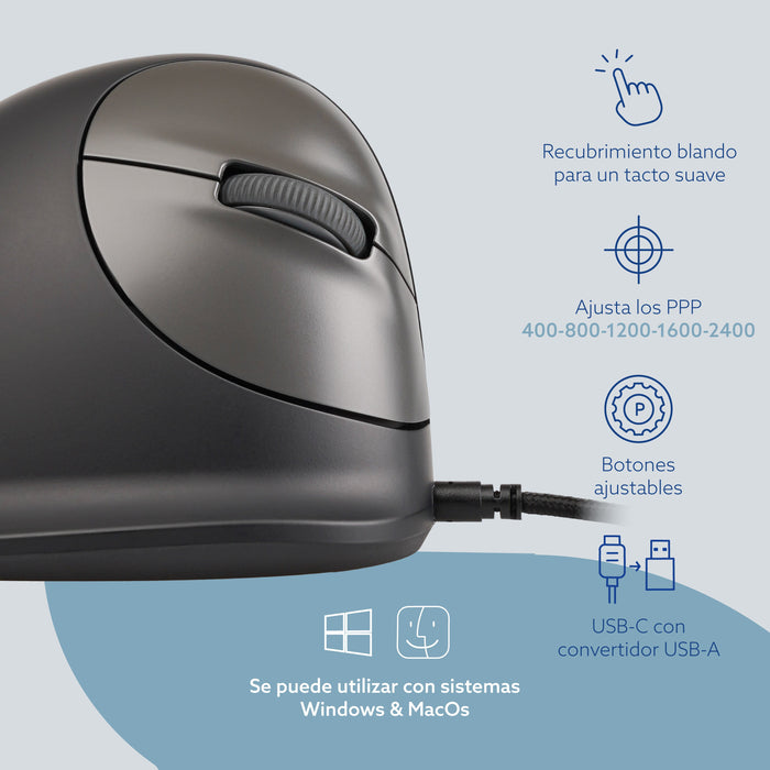 EAN 8719274493211 - R-Go Tools RGOHBRSWDBL ratón Mano derecha Óptico 2400 DPI imagen 9