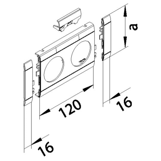 EAN 4012740992992 - Hager GB080219016 accesorio para sistema de ducto para canal Placa de montaje imagen 2