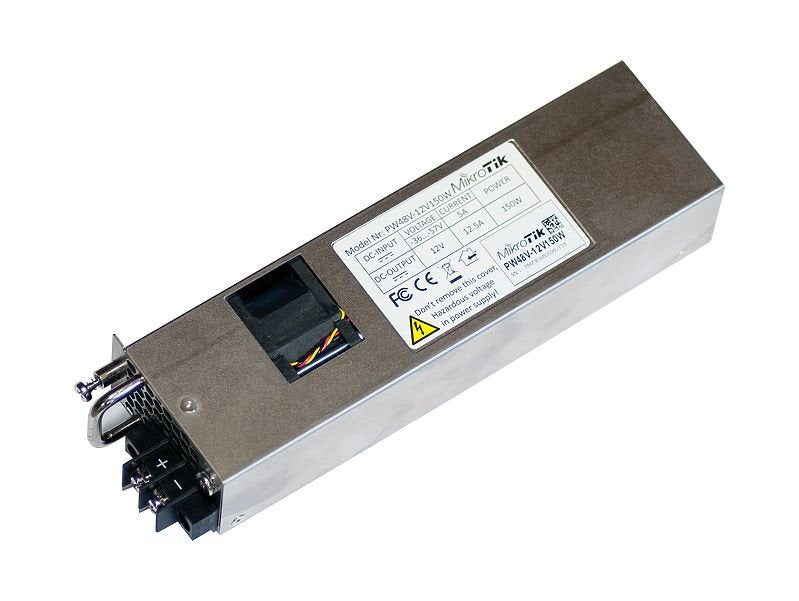 EAN 4752224002501 - Mikrotik PW48V-12V150W adaptador e inversor de corriente 150 W Negro, Gris, Plata imagen 1