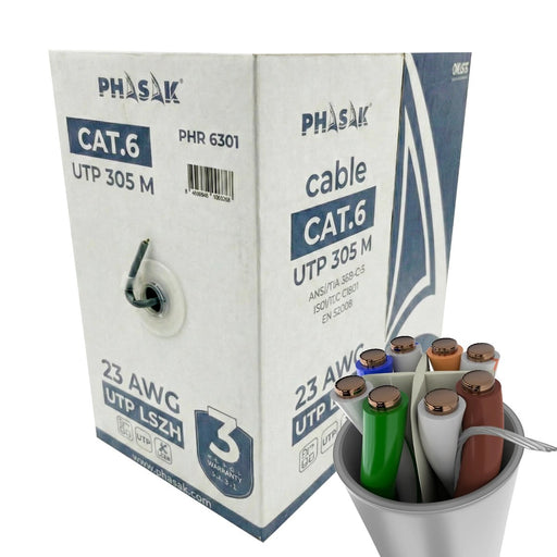 EAN 5605922028658 - Phasak PHR 6301 cable de red Gris Cat6 U/UTP (UTP) imagen 1