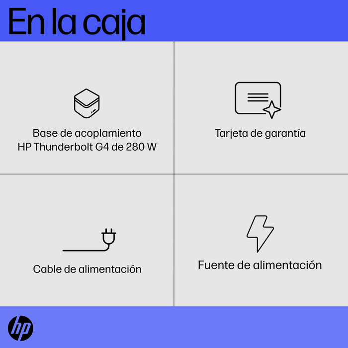 EAN 0196068757984 - HP Thunderbolt 280W G4 Dock w/Combo Cable Alámbrico Thunderbolt 4 Negro imagen 3