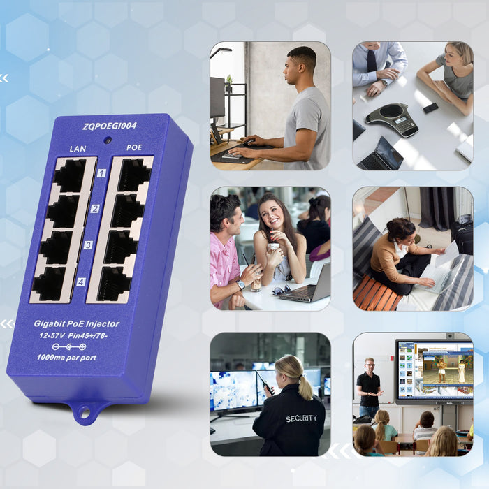 EAN 5902560366358 - Extralink POE INJECTOR 4 PORT GIGABIT - 1 Gbps - 4-Port Gigabit Ethernet 48 V imagen 10