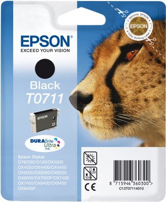 EAN 8715946329727 - Epson Cheetah T071 DURABrite Ultra ink cartridge cartucho de tinta 1 pieza(s) Original Negro imagen 2