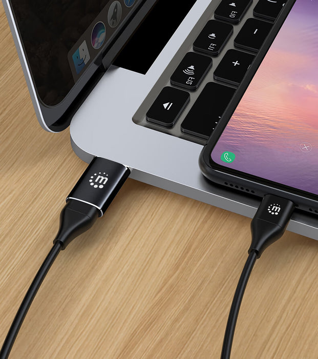 EAN 0766623153980 - Manhattan 153980 cambiador de género para cable USB A USB C Negro imagen 4
