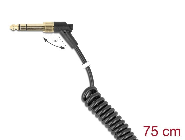 EAN 4043619857777 - DeLOCK 85777 cable de audio 0,75 m 3,5mm Negro imagen 4