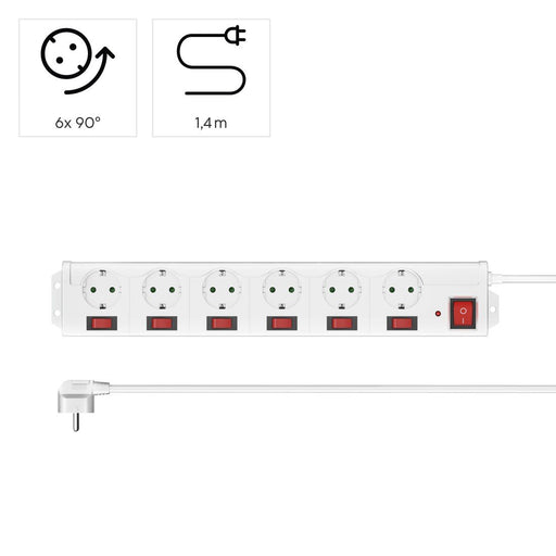 EAN 4047443480842 - Hama 00223159 regleta inteligente 6 salidas AC 1,4 m 3680 W imagen 2