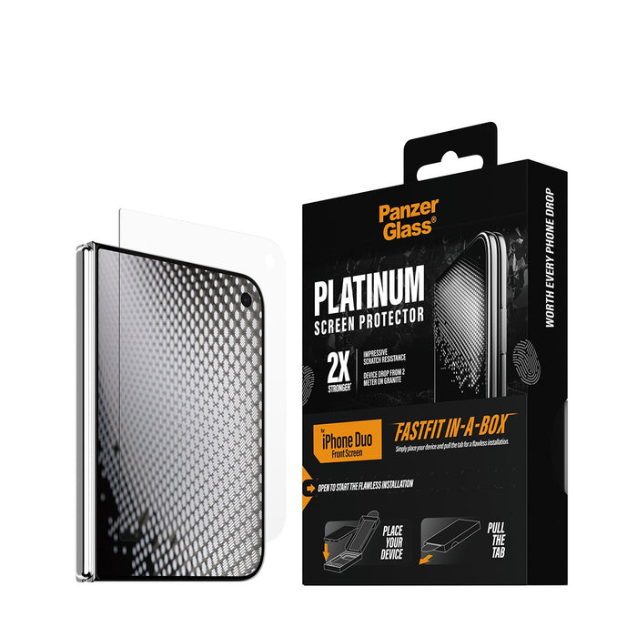 EAN 5715685044700 - PanzerGlass ® Platinum Front Screen Protector iPhone Duo | FRAME FIT w. FASTFIT IN-A-BOX Protector de pan imagen 6
