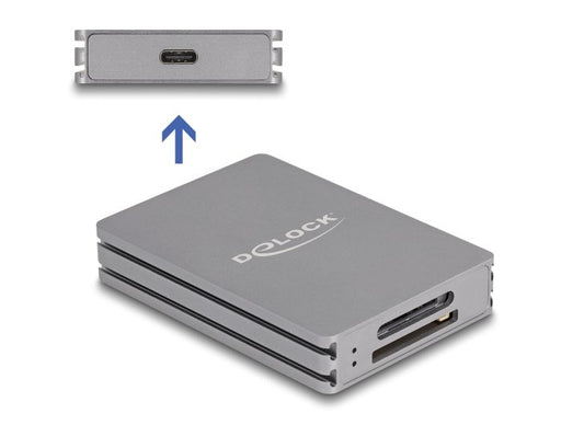 EAN 4043619910137 - DeLOCK 91013 lector de tarjeta USB 3.2 Gen 2 (3.1 Gen 2) Type-C Gris imagen 2