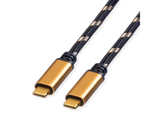 EAN 7630049632776 - ROLINE 11.02.9038 cable USB USB4 Gen 3x2 1 m USB C 40 Gbit/s 100 W Negro, Oro imagen 1