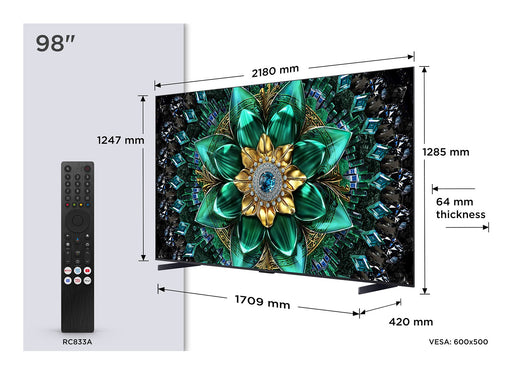 EAN 5901292526634 - TCL Q6C 98Q6C Televisor 2,49 m (98") 4K Ultra HD Smart TV Wifi Metálico imagen 1