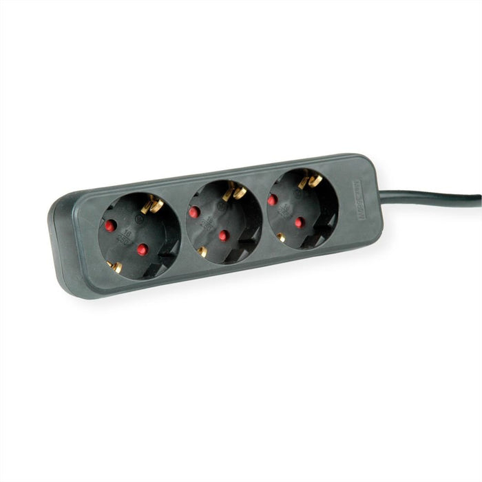 EAN 7630049612143 - ROLINE 19.07.1066 base múltiple 1,5 m 3 salidas AC Interior Negro imagen 1