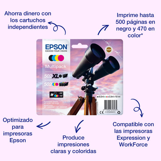 EAN 8715946673530 - Epson Ink/Multipack 4-colours 502 EasyMail cartucho de tinta 1 pieza(s) Rendimiento estándar Negro, Cian, imagen 1