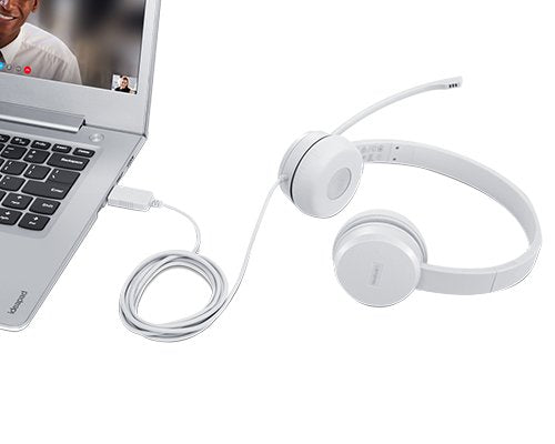 EAN 0195892023814 - Lenovo GXD1E71385 auricular y casco Auriculares Alámbrico Muñeca Llamadas/Música USB tipo A Gris imagen 3
