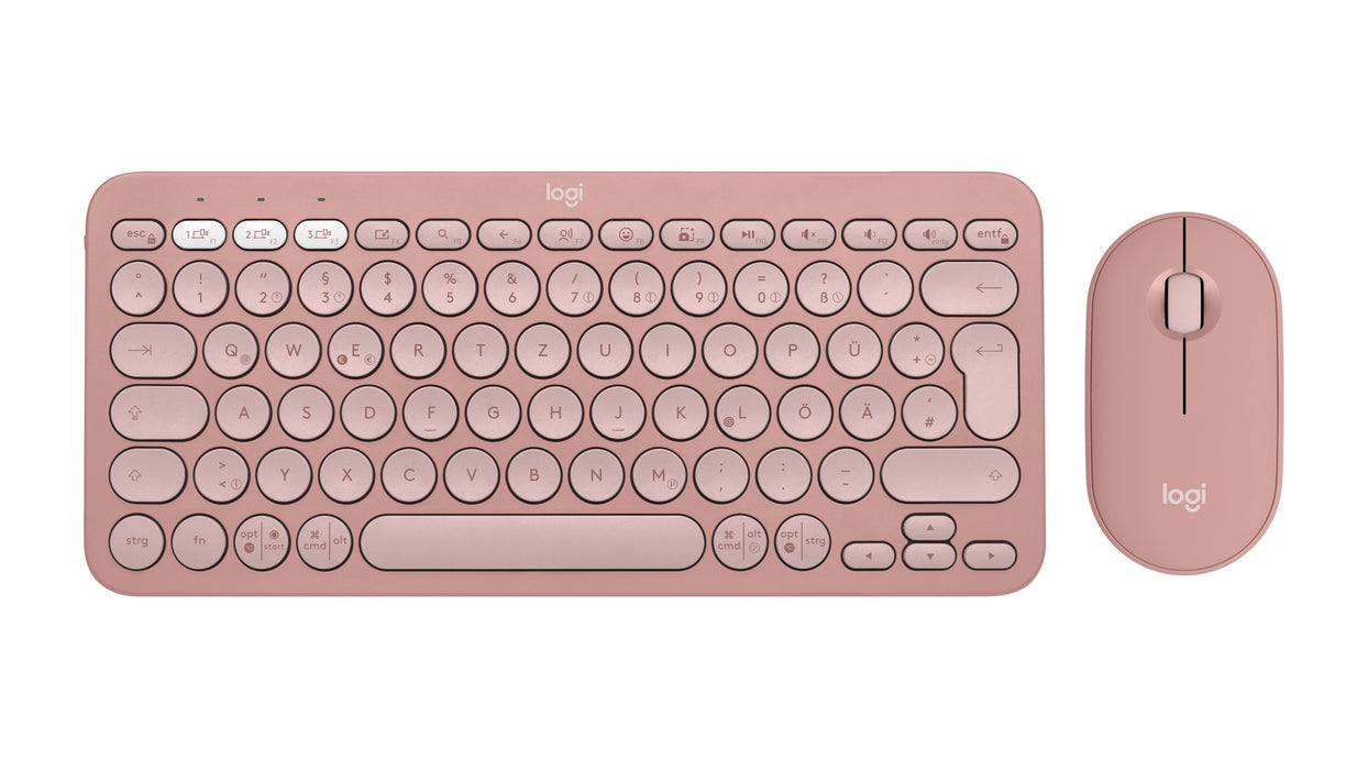 EAN 5099206115378 - Logitech 920-012205 teclado Ratón incluido Universal RF Wireless + Bluetooth QWERTZ Alemán Rosa imagen 1