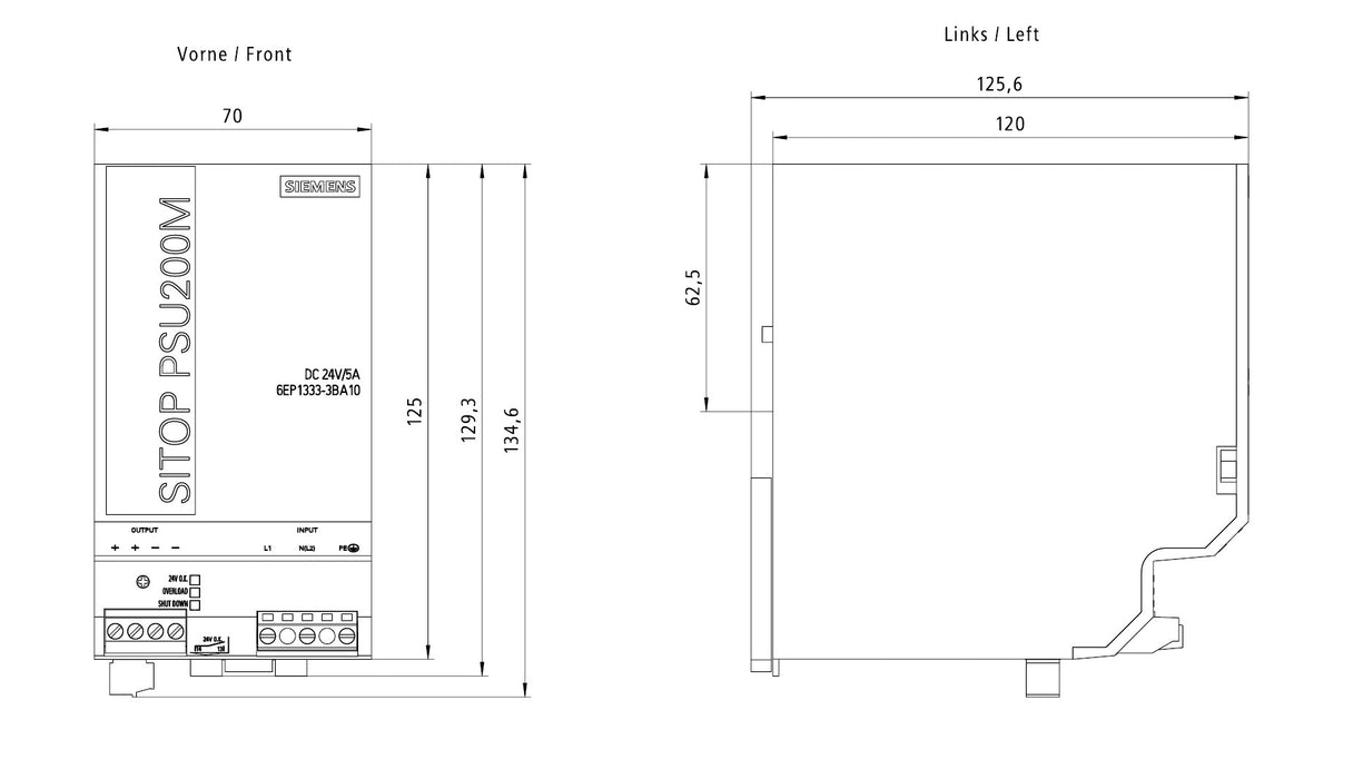 EAN 4025515152873 - Siemens 6EP1333-3BA10 adaptador e inversor de corriente Interior Multicolor imagen 4