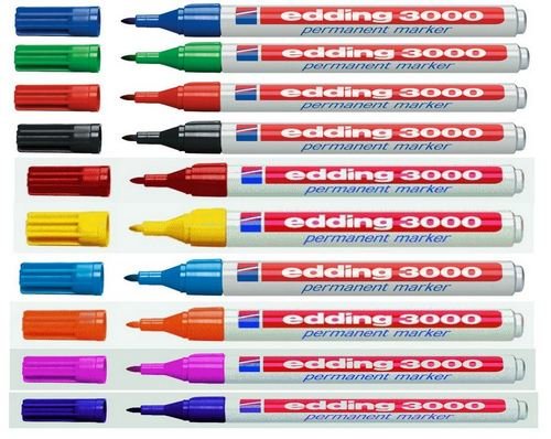 EAN 4004764008025 - Edding 3000 marcador permanente Marrón 10 pieza(s) imagen 1