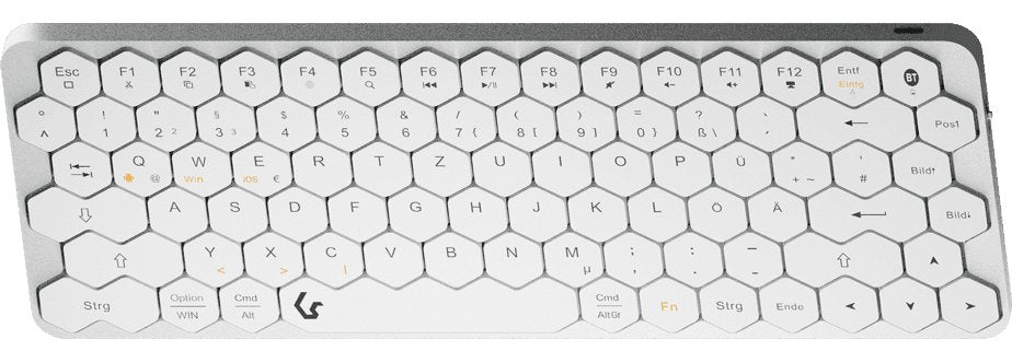 EAN 4250078173427 - KeySonic KSK-5020BT-S (DE) teclado Oficina Bluetooth QWERTZ Alemán Aluminio, Blanco imagen 1