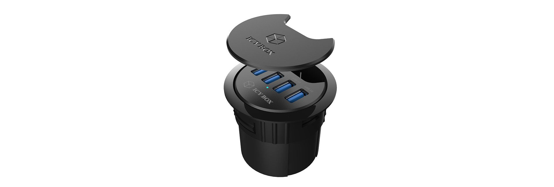 EAN 4250078164760 - ICY BOX IB-HUB1403 USB 3.2 Gen 1 (3.1 Gen 1) Type-A 5000 Mbit/s Negro imagen 4