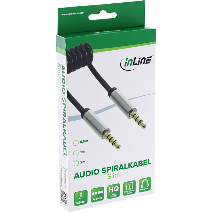 EAN 4043718256013 - InLine 99274 cable de audio 0,5 m 3,5mm Negro imagen 3