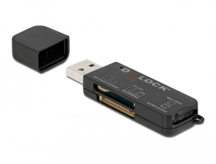 EAN 4043619917570 - DeLOCK 91757 lector de tarjeta USB 3.2 Gen 1 (3.1 Gen 1) Type-A Negro imagen 1