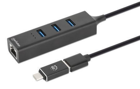 EAN 766623180894 - Manhattan 180894 hub de interfaz USB 3.2 Gen 1 (3.1 Gen 1) Type-A + Type-C 5000 Mbit/s Negro imagen 4