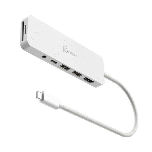 EAN 4712795087536 - j5create JCD373EW-N hub de interfaz USB Tipo C 5000 Mbit/s Blanco imagen 1
