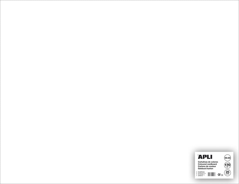 EAN 8410782142546 - APLI 14254 cartón y papel de construcción 170 g/m² 25 hojas imagen 1