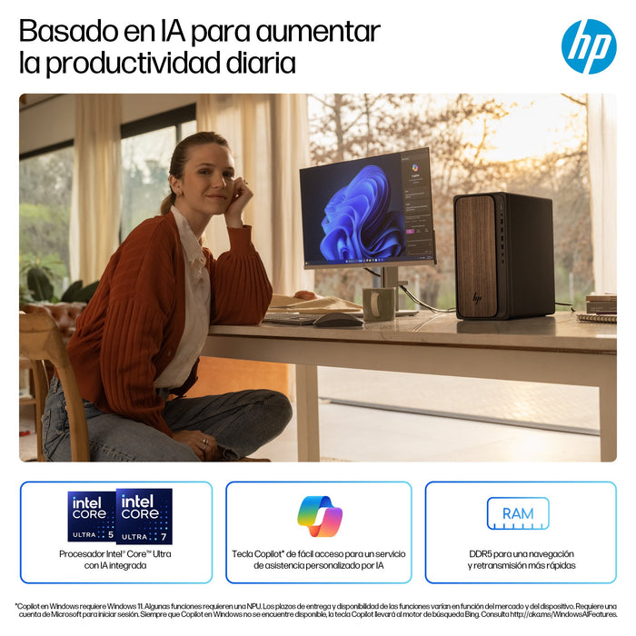 EAN 0199764264381 - HP OmniDesk AI M03-0013ns PC Intel Core Ultra 5 225 16 GB DDR5-SDRAM 1 TB SSD Windows 11 Home Torre AI PC imagen 9