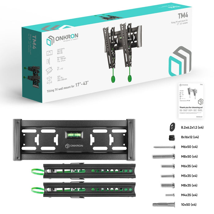 EAN 4603728440217 - ONKRON TM4-B soporte para TV 109,2 cm (43") Negro imagen 9