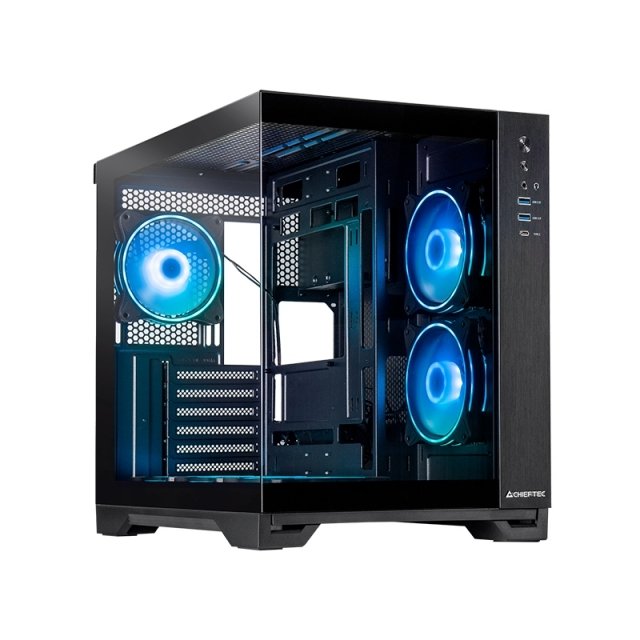 EAN 0753263078681 - Chieftec Visio GM-30B-TG-OP schwarz Tempered Glass x 2 Cubo Negro imagen 1