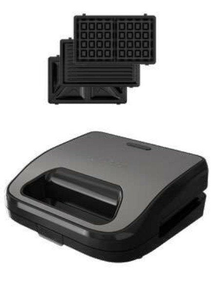 EAN 8432406680173 - Black & Decker BXSA754E sandwichera 750 W Negro, Marrón imagen 1