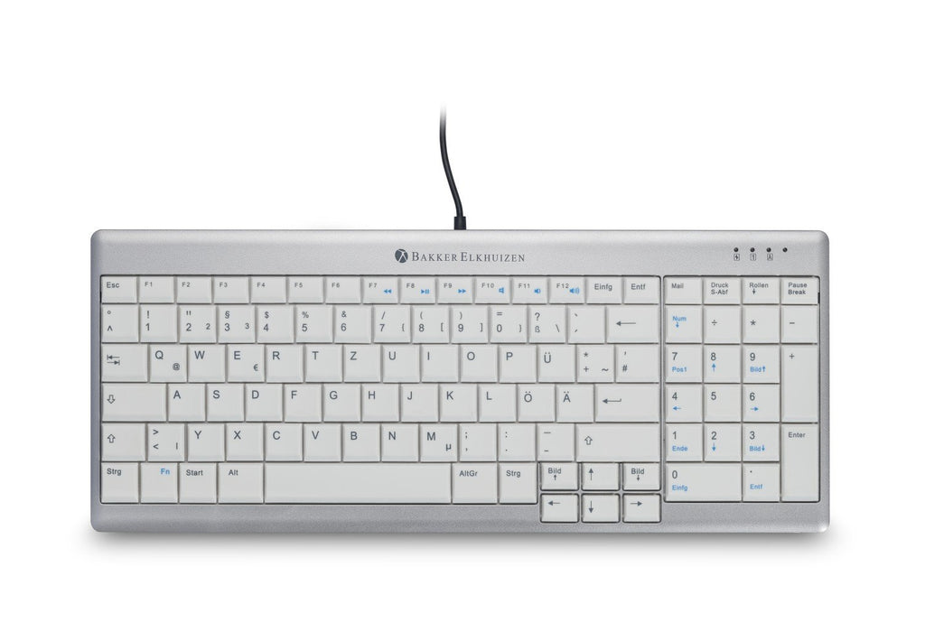 EAN 8719274673514 - BakkerElkhuizen UltraBoard 960 Standard Compact teclado Oficina USB QWERTZ Suizo Plata, Blanco imagen 1