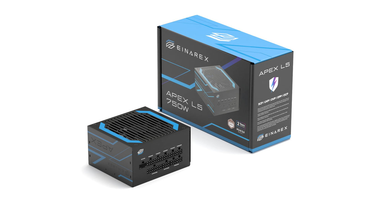 EAN 6977277367744 - Einarex EXPS-XL5-750-BK unidad de fuente de alimentación 24-pin ATX ATX Negro imagen 4