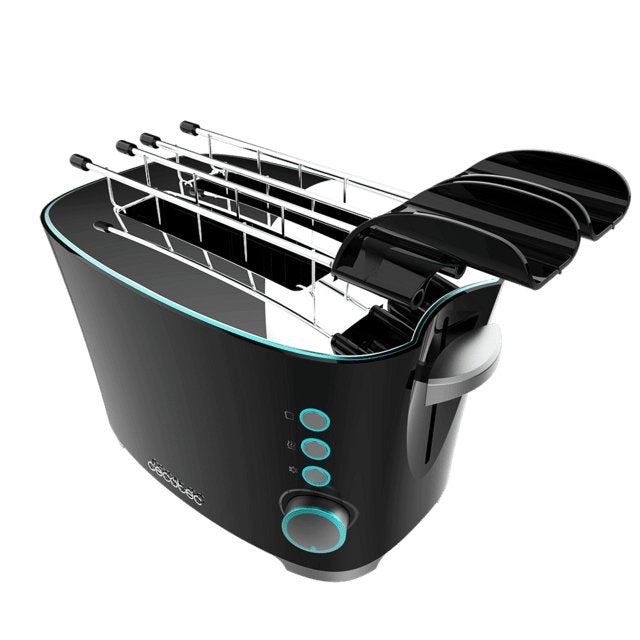 EAN 8435484021845 - Cecotec 02184 tostadora 7 2 rebanada(s) 650 W Negro, Acero inoxidable imagen 1