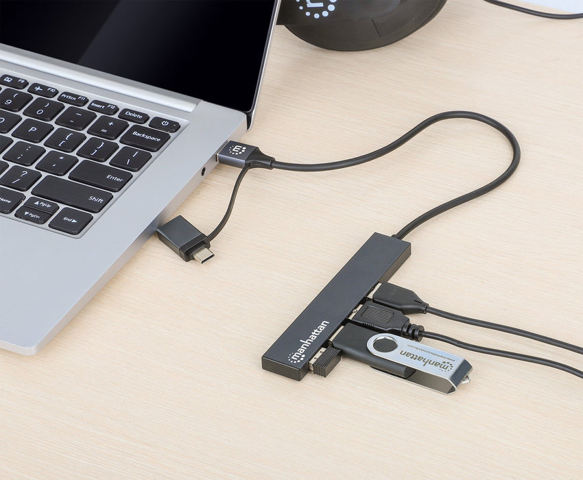 EAN 766623181006 - Manhattan 181006 hub de interfaz USB 3.2 Gen 1 (3.1 Gen 1) Type-A 5000 Mbit/s Gris imagen 5