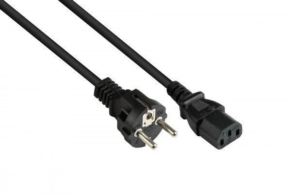 EAN 4014619602476 - Alcasa P0030-S030 cable de transmisión Negro 3 m Enchufe tipo E+F C13 acoplador imagen 1