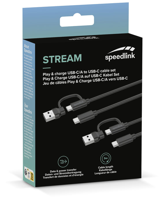 EAN 4027301690996 - SPEEDLINK SL-460101-BK cable USB USB 3.2 Gen 1 (3.1 Gen 1) 3 m USB A/USB C USB C Negro imagen 4