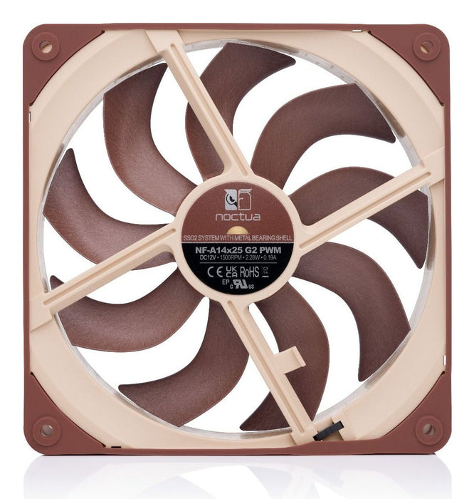 EAN 9010018100617 - Noctua NF-A14X25 G2 PWM sistema de refrigeración para ordenador Carcasa del ordenador Ventilador 14 cm Be imagen 4