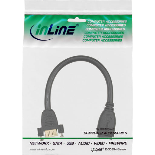 EAN 4043718198177 - InLine 17600R adaptador de cable de vídeo 0,2 m HDMI tipo A (Estándar) Negro imagen 2