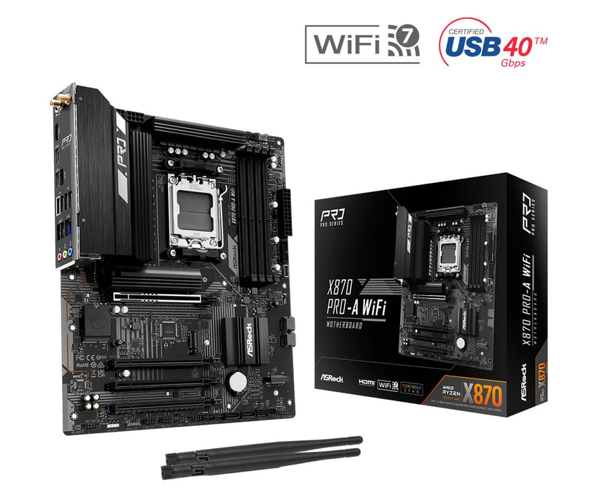 EAN 4710483942310 - Asrock X870 Pro-A WiFi AMD X870 Zócalo AM5 ATX imagen 1