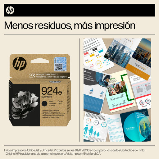 EAN 0199764687524 - HP 924e EvoMore Black Original Ink Cartridge cartucho de tinta 1 pieza(s) Alto rendimiento (XL) Negro imagen 2