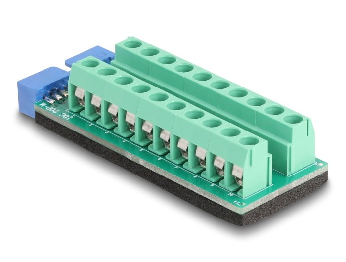 EAN 4043619671908 - DeLOCK 67190 cambiador de género para cable 19 pin USB 20 pin terminal block Verde imagen 2