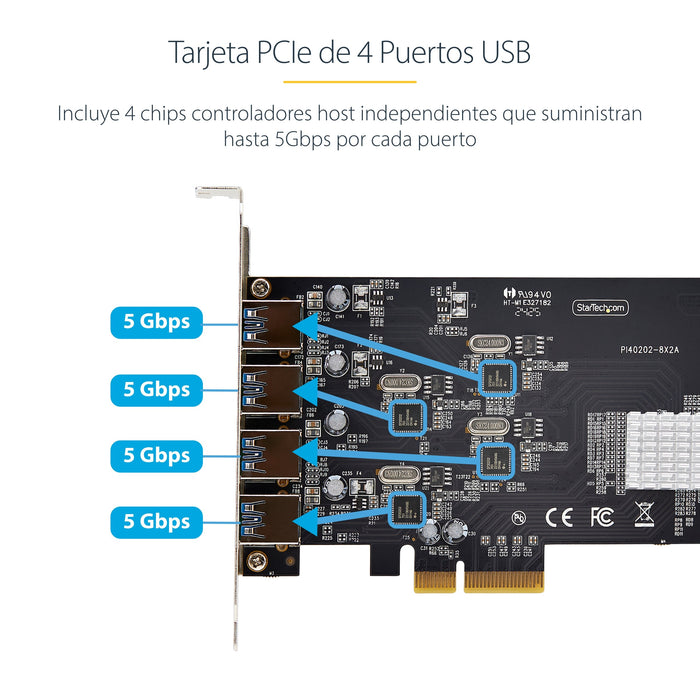 EAN 0065030912761 - StarTech.com P5Q4A-USB-CARD tarjeta y adaptador de interfaz USB 3.2 Gen 1 (3.1 Gen 1) imagen 11