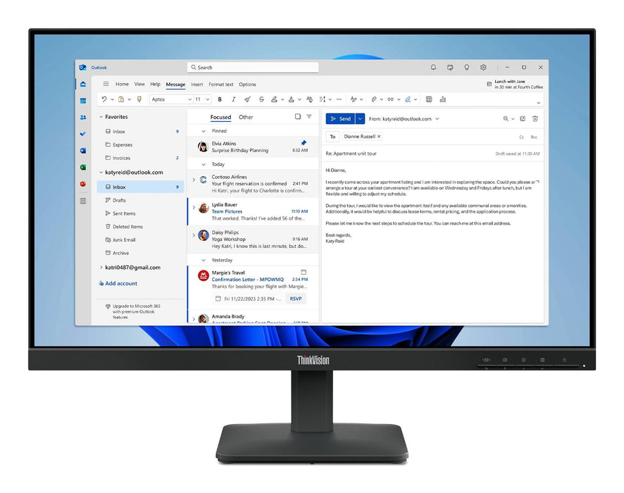 EAN 0198156628701 - Lenovo ThinkVision S24-4e pantalla para PC 60,5 cm (23.8") 1920 x 1080 Pixeles Full HD LED Negro imagen 1