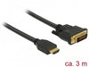 EAN 4043619856558 - DeLOCK 85655 adaptador de cable de vídeo 3 m HDMI tipo A (Estándar) DVI Negro imagen 1