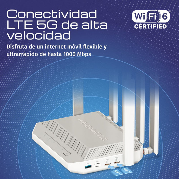 EAN 4897082922049 - Keenetic Hero 5G (KN-4110) router inalámbrico 2.5 Gigabit Ethernet Doble banda (2,4 GHz / 5 GHz) Gris, Bl imagen 2