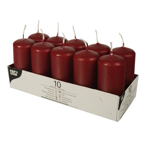 EAN 4002911179147 - Papstar 17914 vela Alrededor Burdeos 10 pieza(s) imagen 1