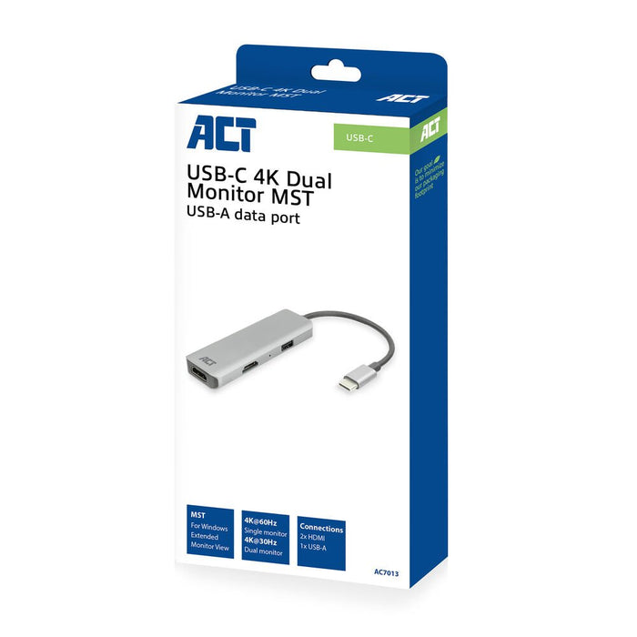 EAN 8716065550283 - ACT AC7013 base para portátil y replicador de puertos Alámbrico USB 3.2 Gen 1 (3.1 Gen 1) Type-C Negro, G imagen 10