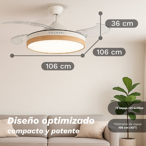 EAN 8426156019000 - Grunkel SKYWIND-42WO Blanco, Madera imagen 2